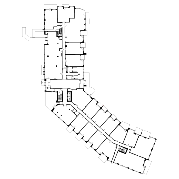 Disposition des condos locatif de l'Floor 1 du projet Louis Alexandre