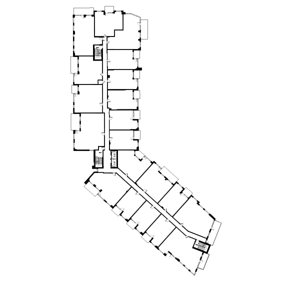 Disposition des condos locatif de l'Étage 6 du projet Louis Alexandre